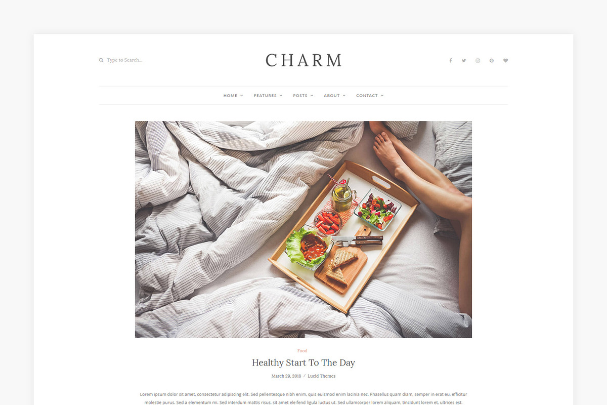 Charm - WordPress Blog Theme, a WordPress Template by Lucid Themes (Photo 6 of 10)