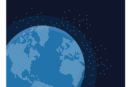 planet earth universe scene, an Illustration by studiogstock