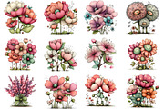Whimsical Spring Flowres Clipart, an Illustration by Dream Creation (Thumbnail 4 of 6)