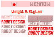 Robot Design Font, a Font by weknow (Thumbnail 7 of 8)