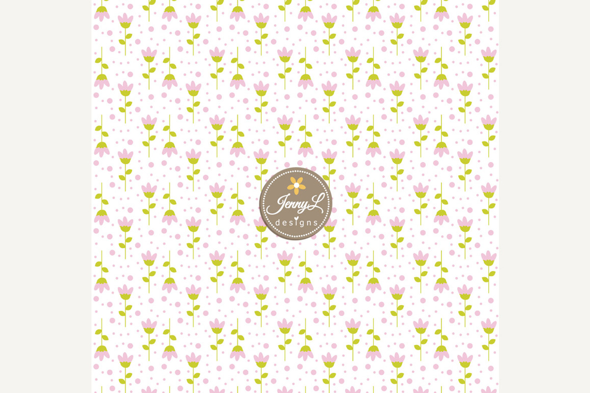 Floral Digital Paper, a Pattern Graphic by JennyL Designs (Photo 2 of 2)