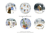 A Walk in Winter Watercolor Set, a Person Illustration by Bibela (Thumbnail 8 of 14)