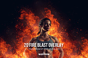 20 Fire Blast PNG Overlays, a Background Graphic by Walllow Creatives (Thumbnail 1 of 6)