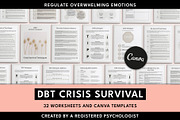 DBT Crisis Survival Canva Templates, a Templates & Theme by Miri Campbell (Thumbnail 1 of 9)