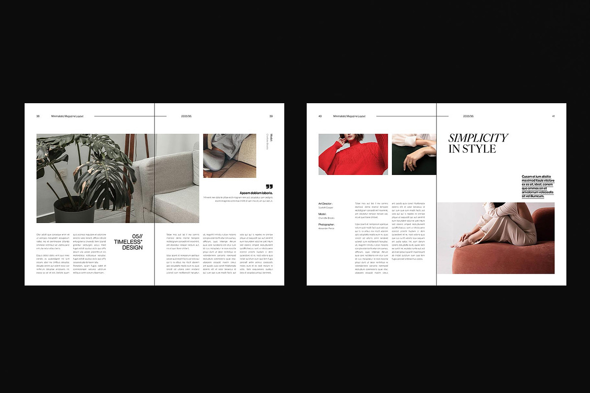 Minimalistic Magazine Template, a Magazine Template by DesignCrest (Photo 11 of 18)
