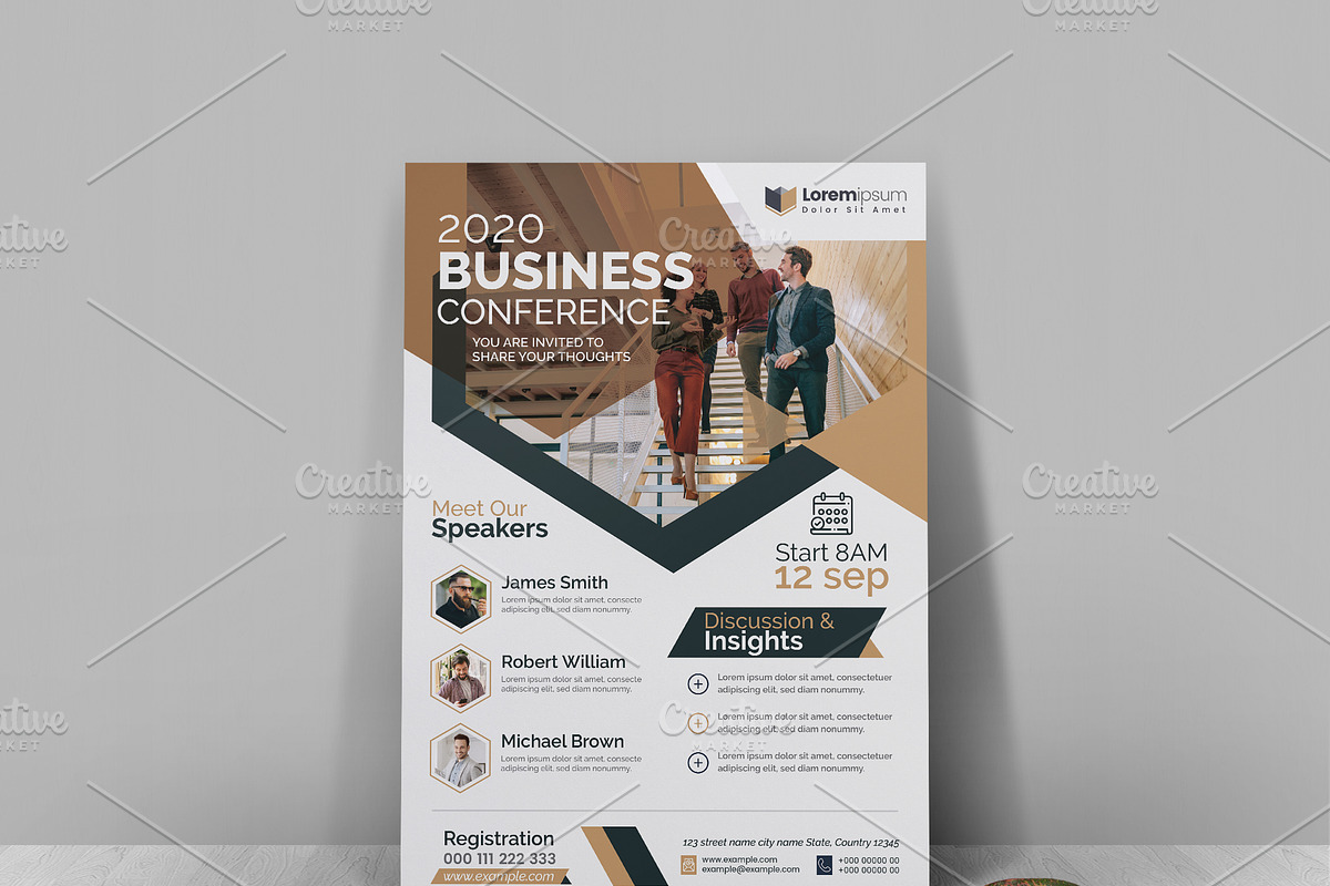 Annual Summit Conference Flyer, a Flyer Template by Cristal Pioneer (Photo 3 of 4)