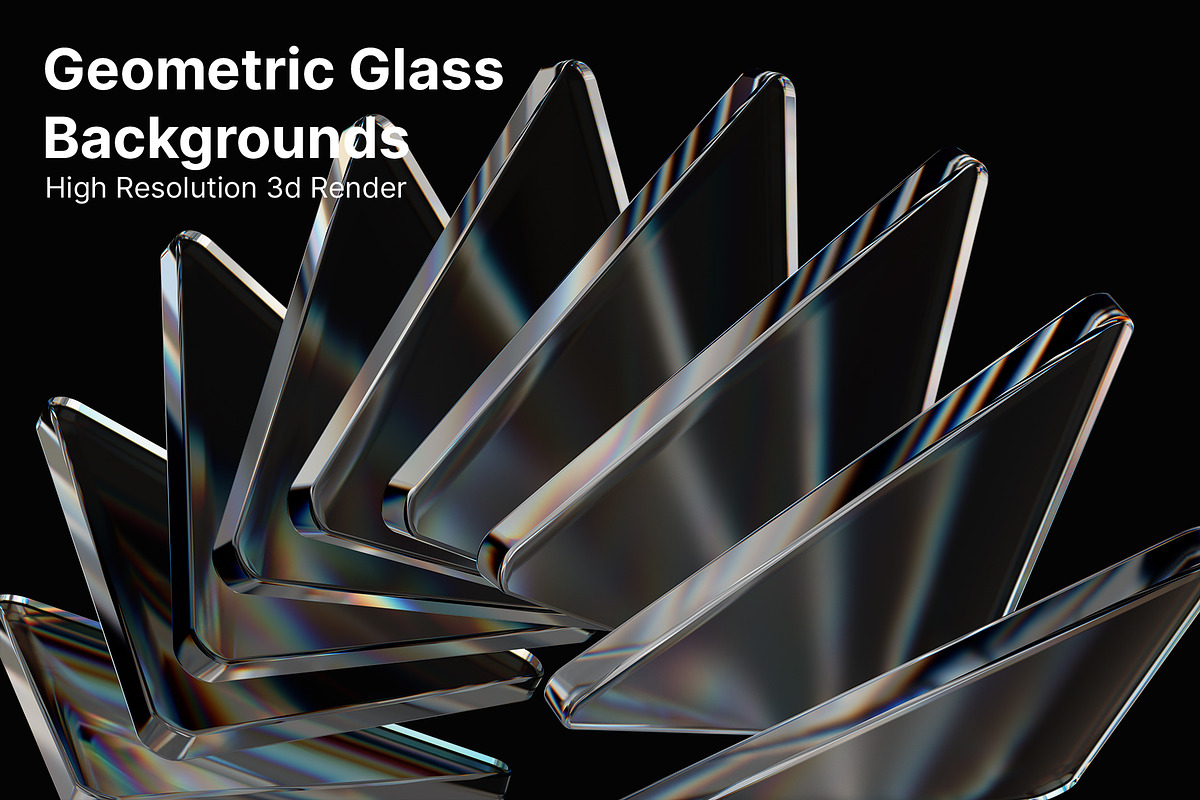 3D Geometric Glass Background Shapes, a Graphic by LarysaZabrotskaya (Photo 8 of 11)