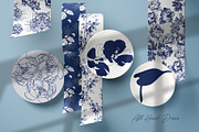 Classic blue. Animals and flowers., an Animal Illustration by LanaDzi (Thumbnail 2 of 10)