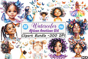 African American Girl with Butterfly, an Illustration by DreamCafeArt (Thumbnail 1 of 8)