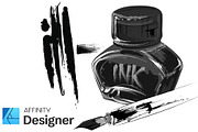 Ill-INK Affinity Designer Brushes, a Brush Add-On by Annex1 (Thumbnail 1 of 5)