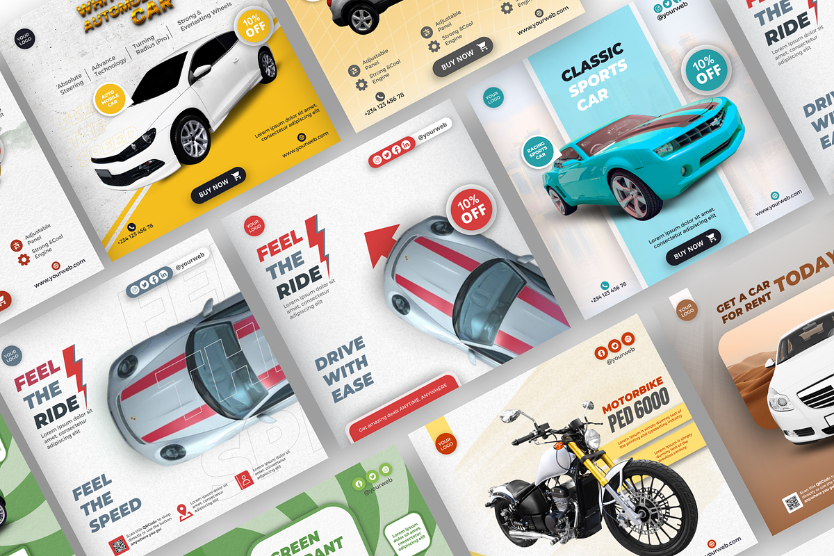 Automotive & Tech Design Templates I, a Social Media Template by Exceptionalways (Photo 5 of 36)
