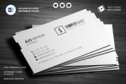 Sleek Minimal Business Cards, a Business Card Template by Galaxiya (Thumbnail 1 of 11)