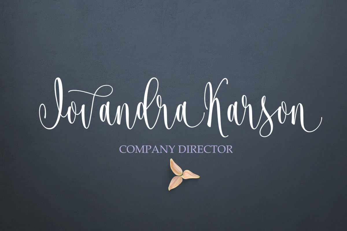 Josephira Fancy Script Font preview 4
