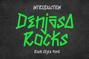 Denjasa Rocks Decorative Font, a Handwritten Font by ENATIVE