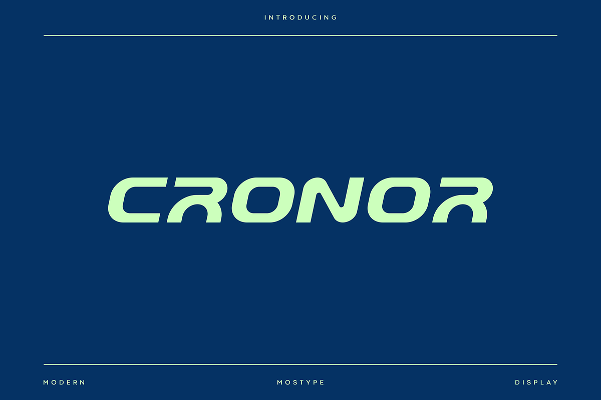Cronor - Modern Sport Typeface, a Font by Letterna (Photo 1 of 4)
