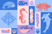 Ocean Life | Graphic Collection, an Animal Illustration by katieromanoff_art (Thumbnail 3 of 11)