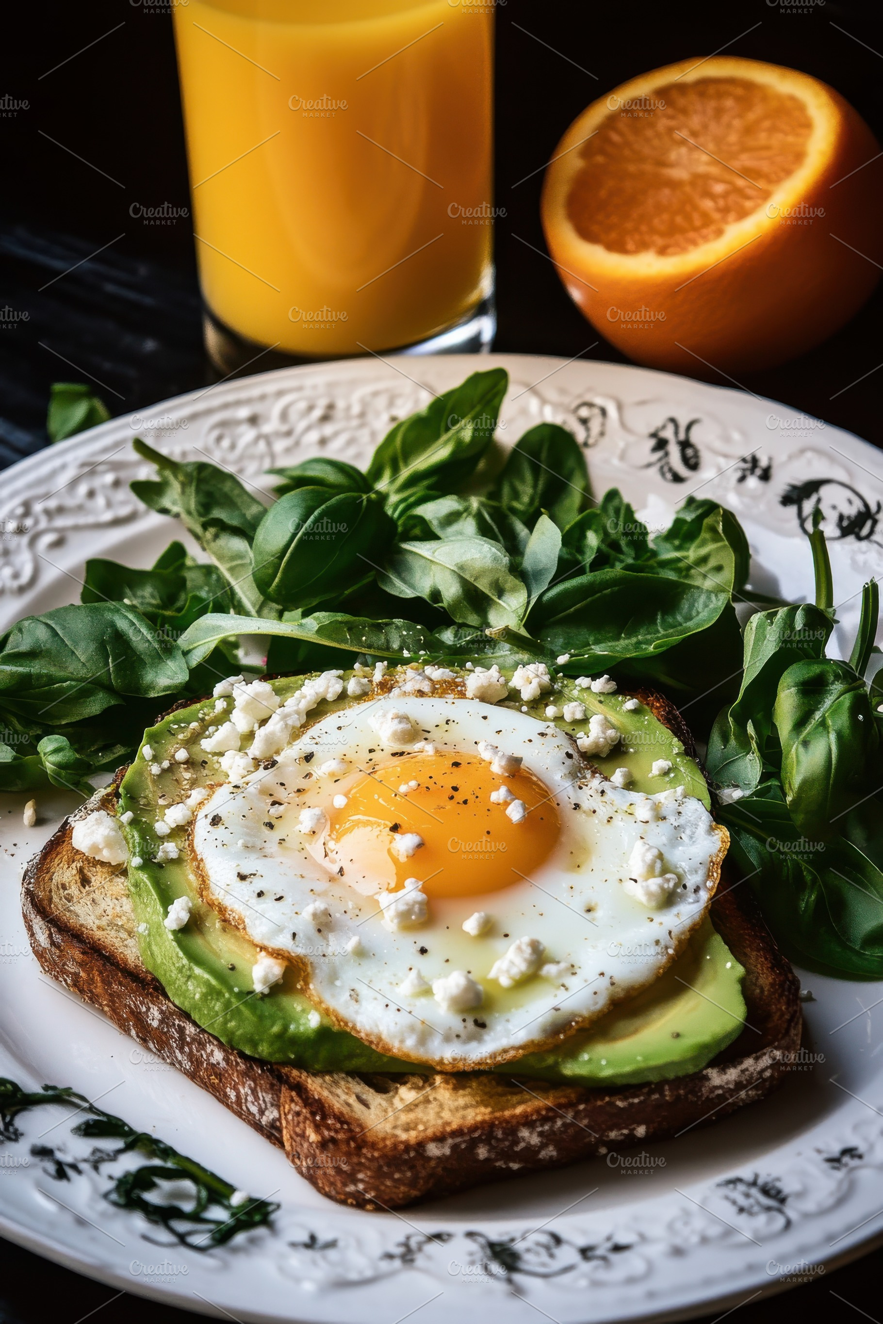 Gourmet Avocado Toast with Egg, a Food & Drink Photo by Virgo Studio