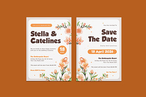 Orange Wellspring Invitation, an Invitation Template by iDoodle Studio