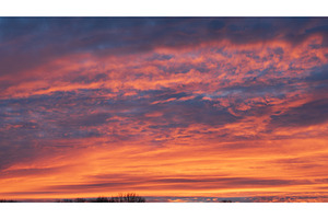 Vivid orange and pink sunset sky, a Nature Photo by Oleksandr Masnyi