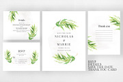 Watercolor Leaf Wedding Suite, an Invitation Template by Azka Creative (Thumbnail 3 of 5)