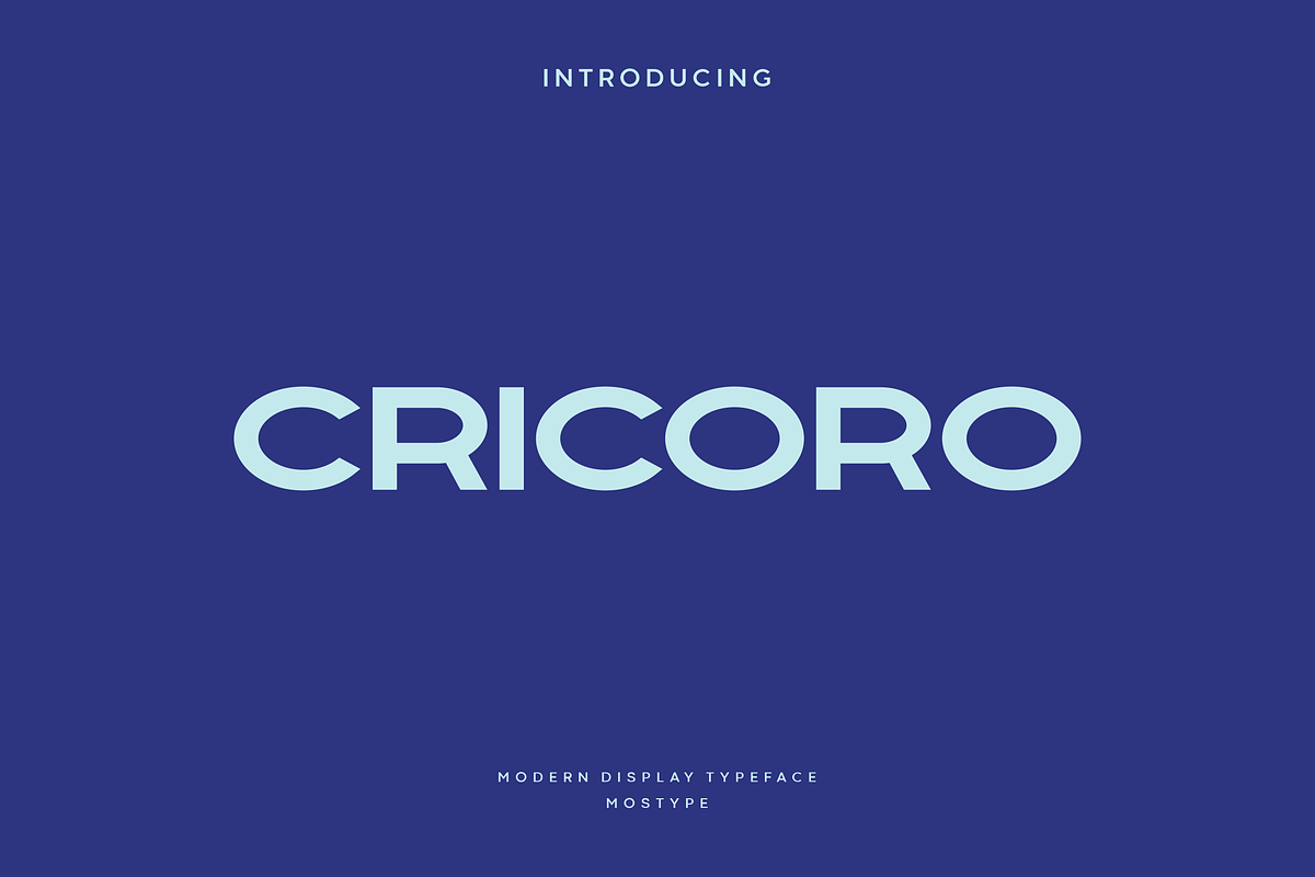 Cricoro - Modern Display Typeface, a Font by Letterna (Photo 1 of 4)