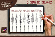Vintage Texture Procreate Brush Kit, a Brush Add-On by The Pigeon Letters (Thumbnail 5 of 9)
