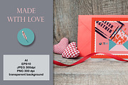 Postage stamps romantic for Valentin, an Illustration by Big Squirrel (Thumbnail 3 of 7)