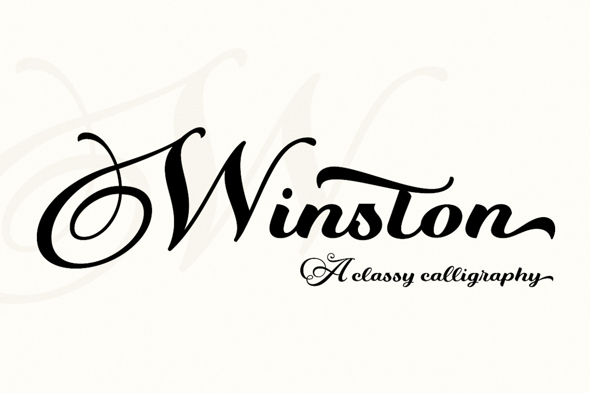 Winston Script, a Script Font by Areatype (Photo 1 of 7)
