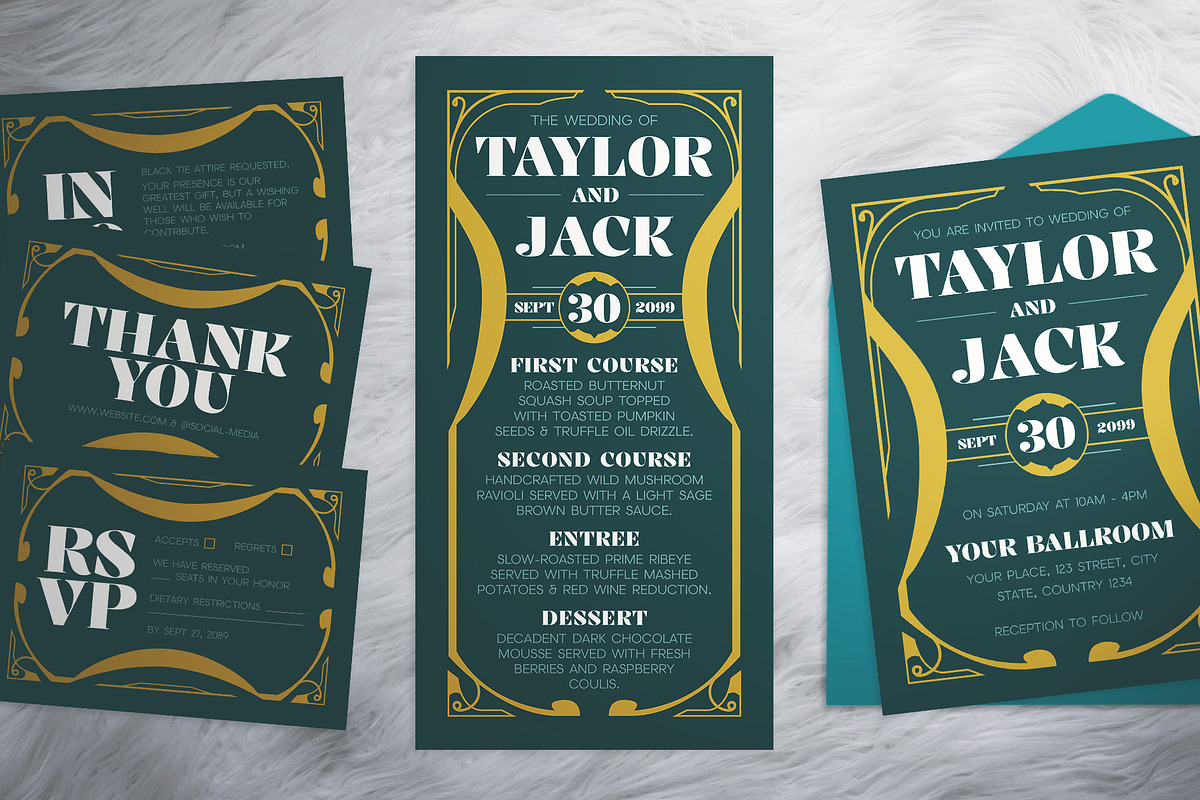 Vintage Wedding Invitation Suite, an Invitation Template by The Good Store (Photo 4 of 4)