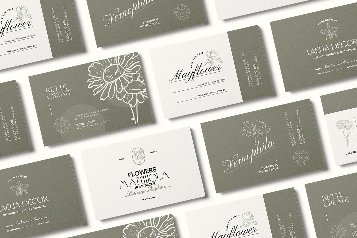 Modern Botanica | Logo Kit, a Branding & Logo Template by KetteCreate (Photo 4 of 18)