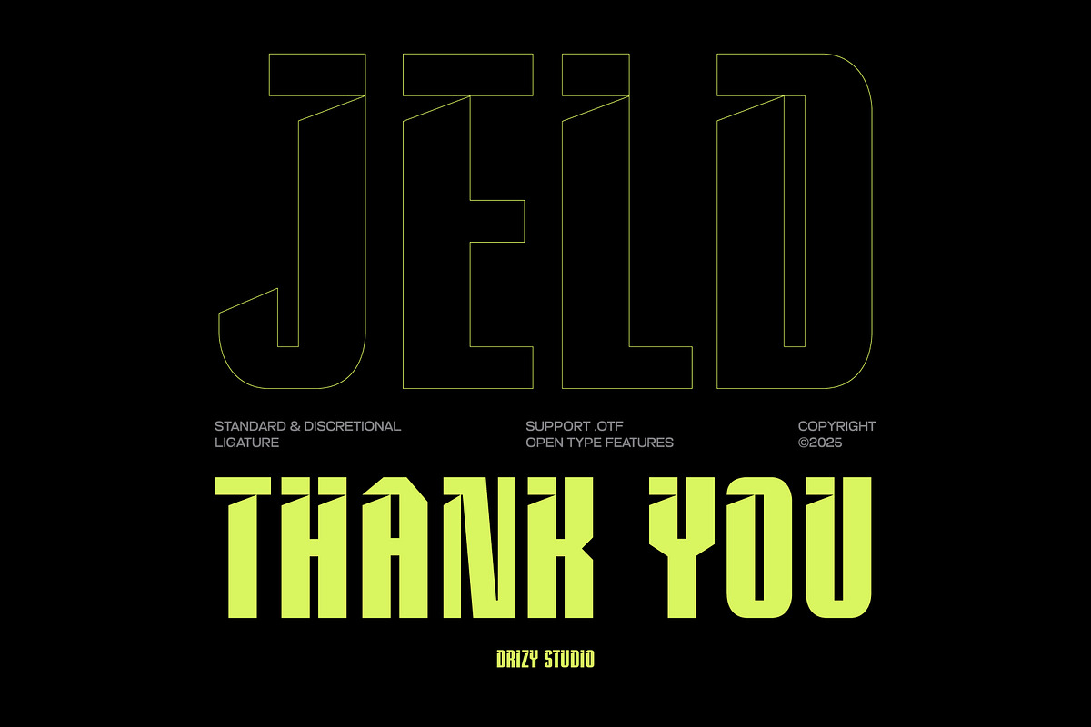 Jeld – Modern Condensed Sport Font, a Sans Serif Font by Drizy (Photo 10 of 10)
