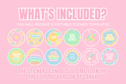 Cute Packaging Sticker Templates, a Branding & Logo Template by SunshineStudioBoutique (Thumbnail 2 of 10)