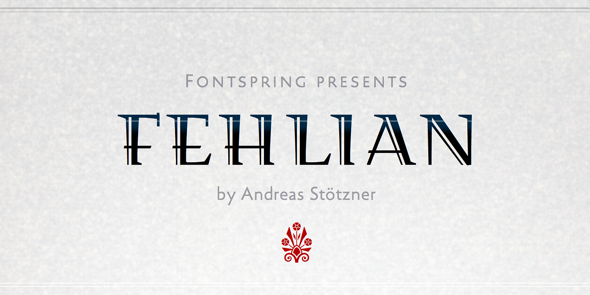 FEHLIAN, a Font by Andreas Stötzner (Photo 1 of 8)