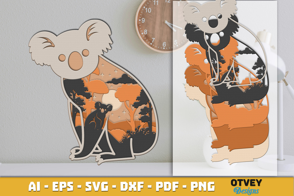 Safari Animal Laser Cut SVG Bundle, an Animal Illustration by OTVEY DESIGN (Photo 11 of 13)