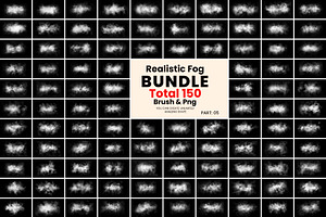 150 Photoshop Fog Brush & Png Bundle, a Brush Add-On by MRI STUDIO