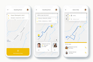 Yunu - Taxi App UI Kit