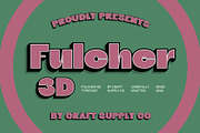 Fulcher 3D, a Sans Serif Font by Craft Supply Co. (Thumbnail 1 of 8)