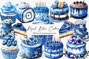 Royal Blue Cakes Clip Art, an Illustration by Designworld (Thumbnail 1 of 4)