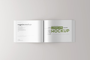 Horizontal Open Magazine Mockup