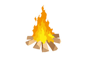 Fireplace campfire type, an Object Illustration by Things for designers