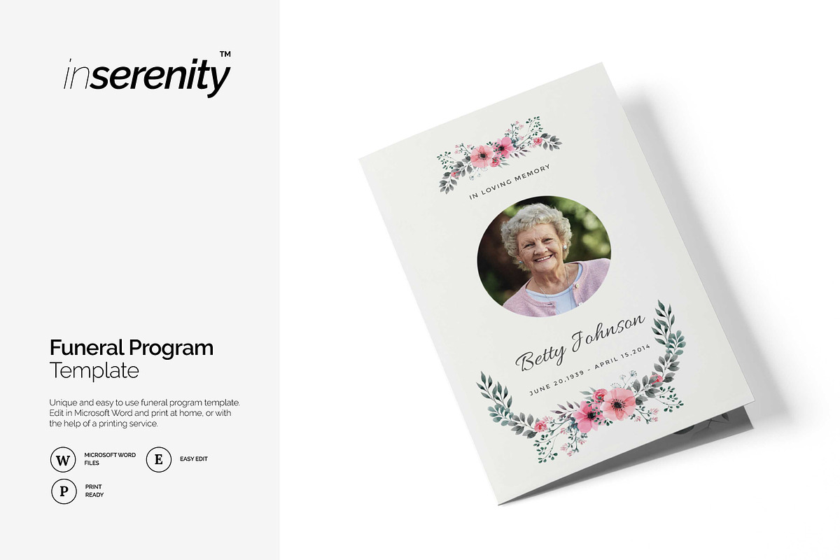 Funeral Service Program, a Brochure Template by inserenity (Photo 1 of 5)
