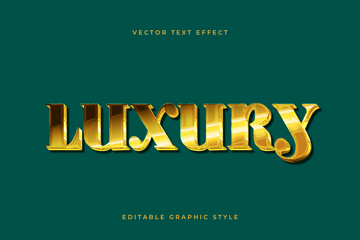 Golden Luxury Serif Text Effect