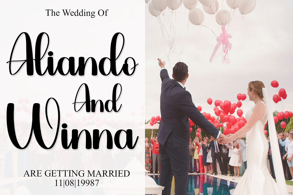 Wedding, a Handwritten Font by FreshTypeINK (Photo 6 of 7)