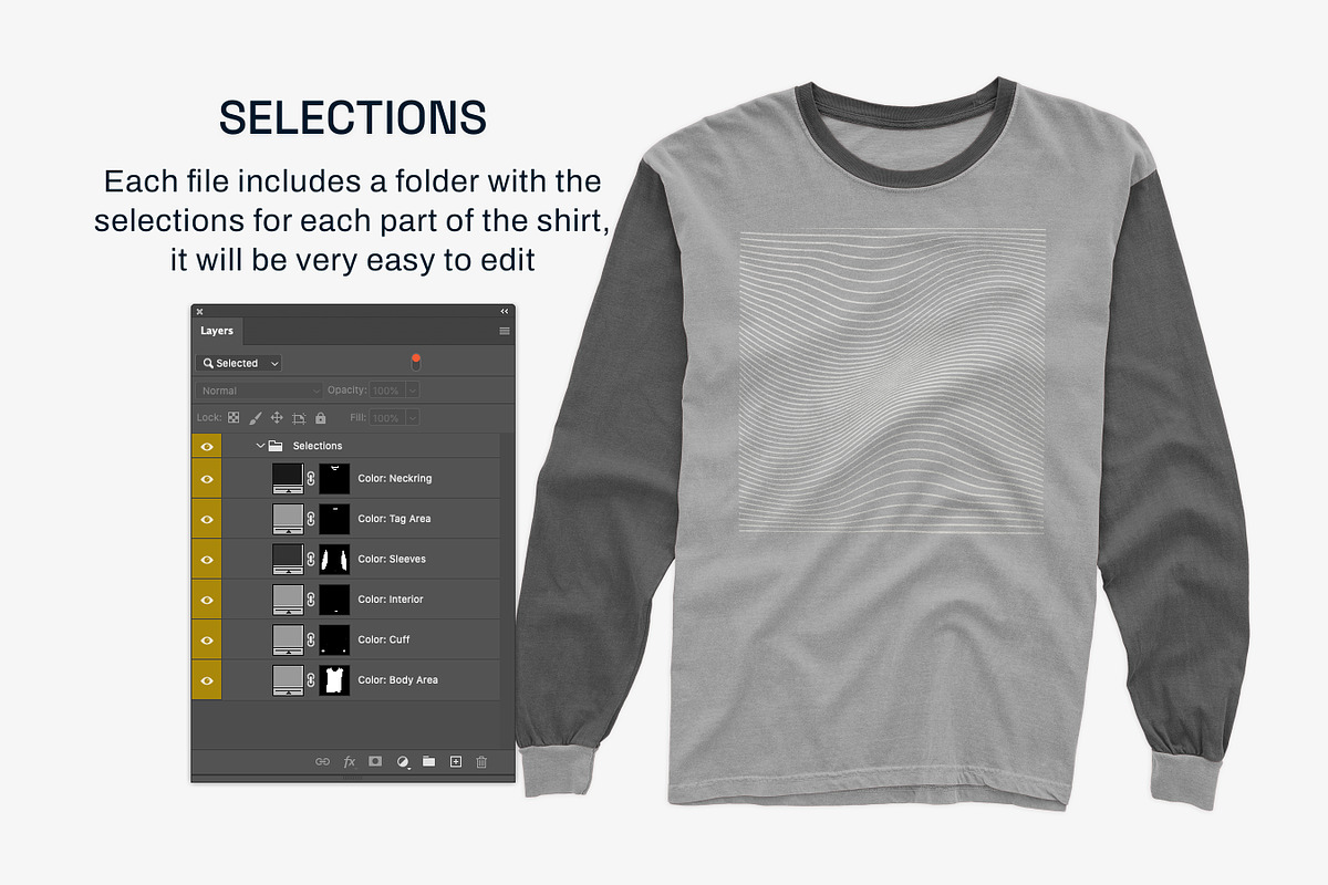 Comfort Colors Long Sleeve Mockups, a Shirt Mockup by GraphicHero (Photo 6 of 9)