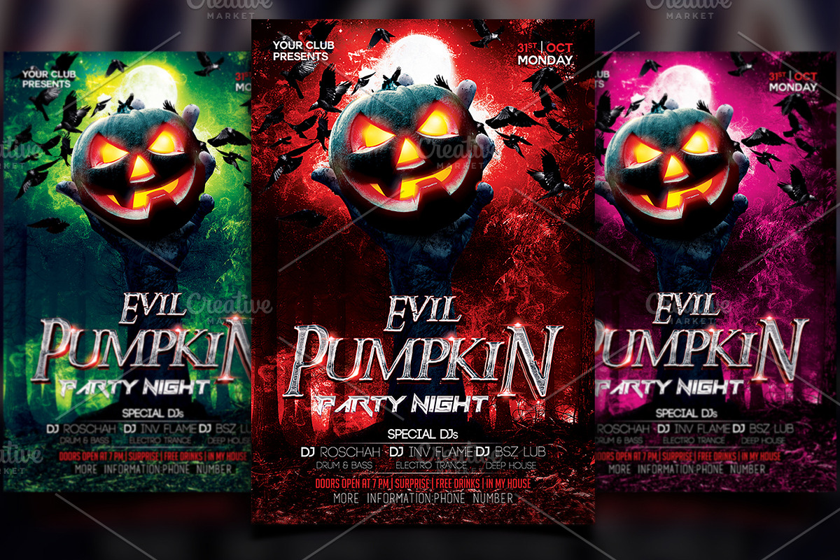 Halloween Flyer Bundle 10 in 1, a Flyer Template by Basez Flyers (Photo 19 of 19)