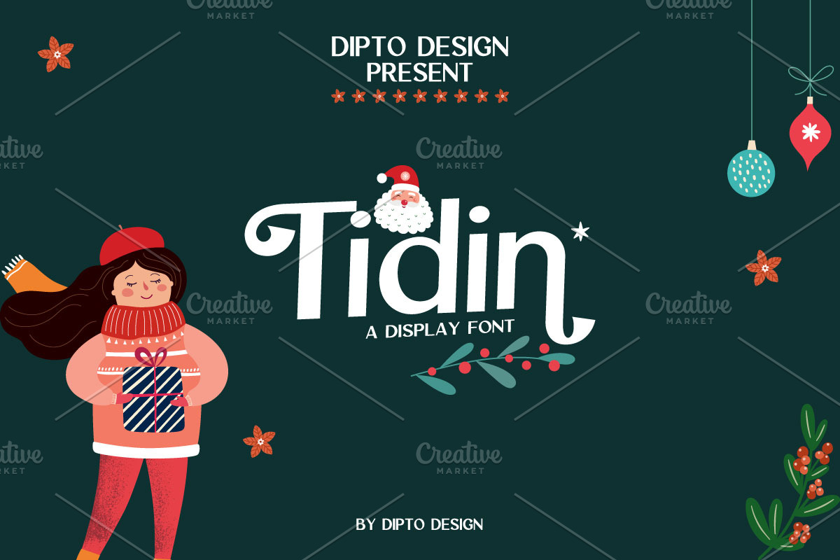 Tidin-Christmas Typeface, a Sans Serif Font by Dipto design (Photo 1 of 5)