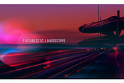 Vector Futuristic Landscape Set, a Technology Illustration by Zonda (Thumbnail 10 of 12)