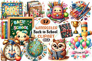 Back to School Clipart -Set, an Illustration by DreamCafeArt (Thumbnail 1 of 5)