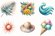 Abstracts Cute Summer Clipart, an Illustration by OK Design (Thumbnail 2 of 5)