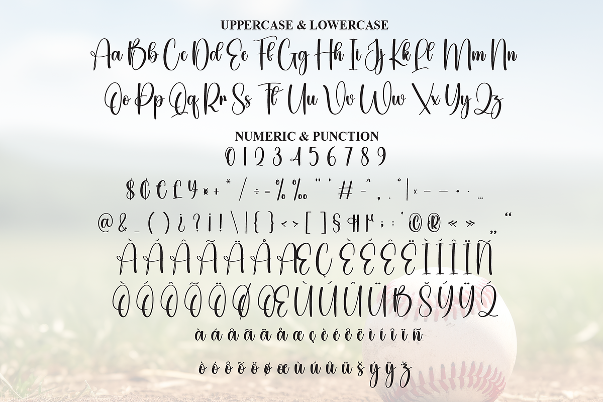 Baseball | Script Font, a Handwritten Font by Scratchones (Photo 7 of 8)